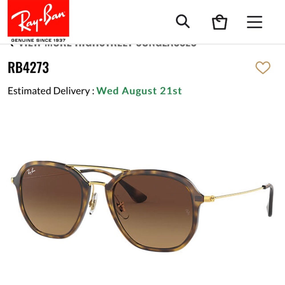 RayBan 4273 sunglasses (tortoise/gold)